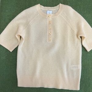 Joie Cashmere Short Sleeve Sweater Small